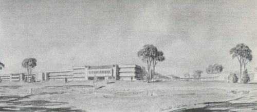 Artist rendering Kente building 1970
