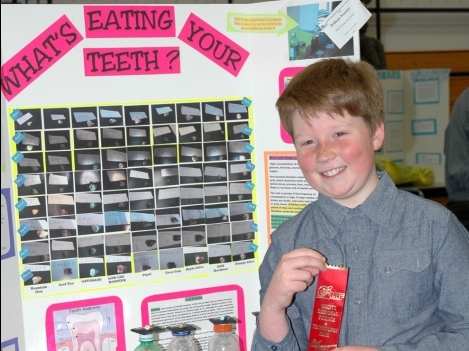 Will Koester focused his project on teeth also, human teeth. His project was entitled, What's Eating your Teeth?
